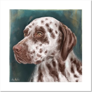 Painting of a Gorgeous Brown Spotted Dalmatian Posters and Art